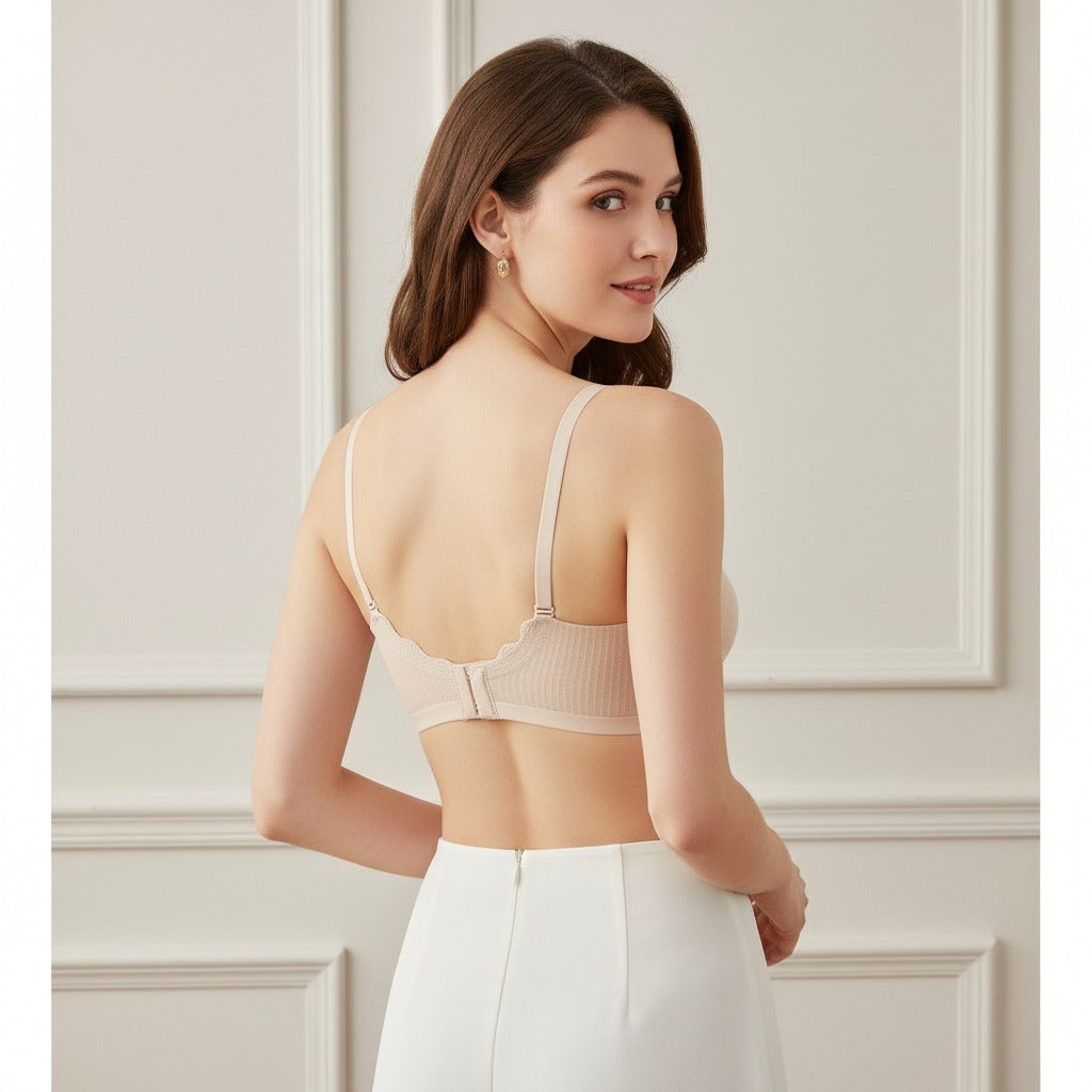 Avely™ Seamless Lace Bra. Wire-Free Natural Support